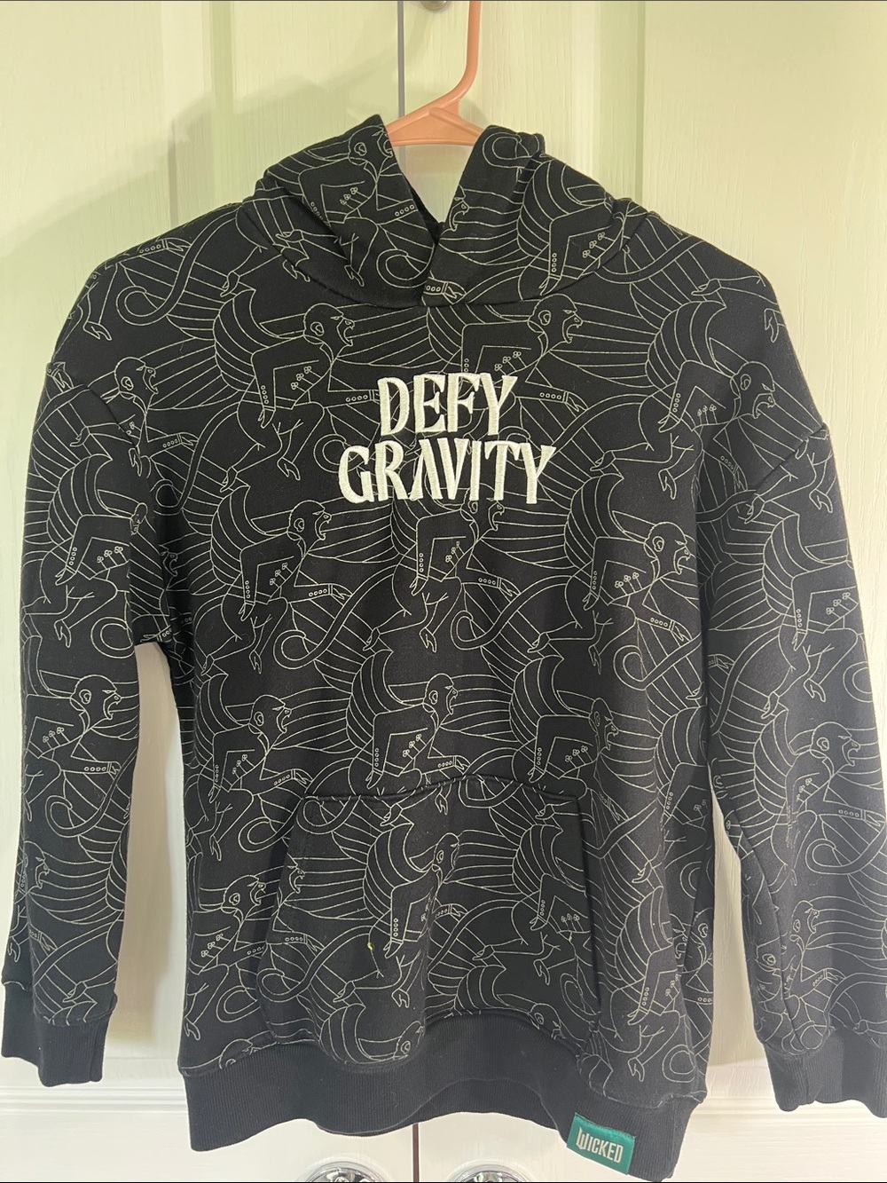 “Wicked” Kids Black 'Defy Gravity' Graphic Hoodie